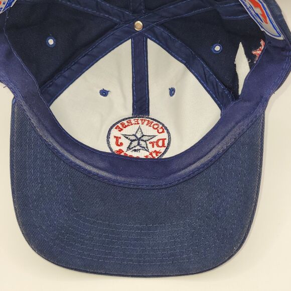 Vtg Converse Dr. J All Star Hat Navy Blue Adjustable Strapback Covee Cotton GUC - Picture 8 of 9